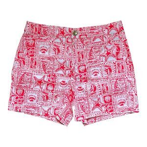 Lilly Pulitzer Gretchen High Rise 5” Shorts Red – Size Medium
